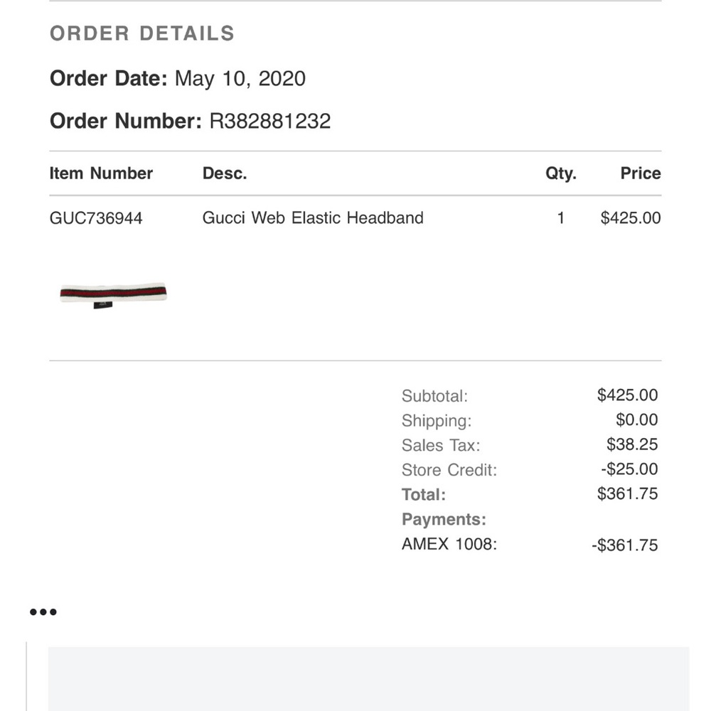 Gucci web elastic headband white red green. One size. - Picture 4 of 4